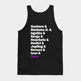 Grand Budapest List Tank Top